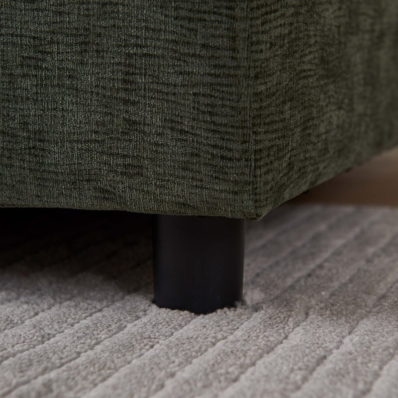Armless Super Soft Chenille Modular Sofa Design, Single Seater + Ottoman