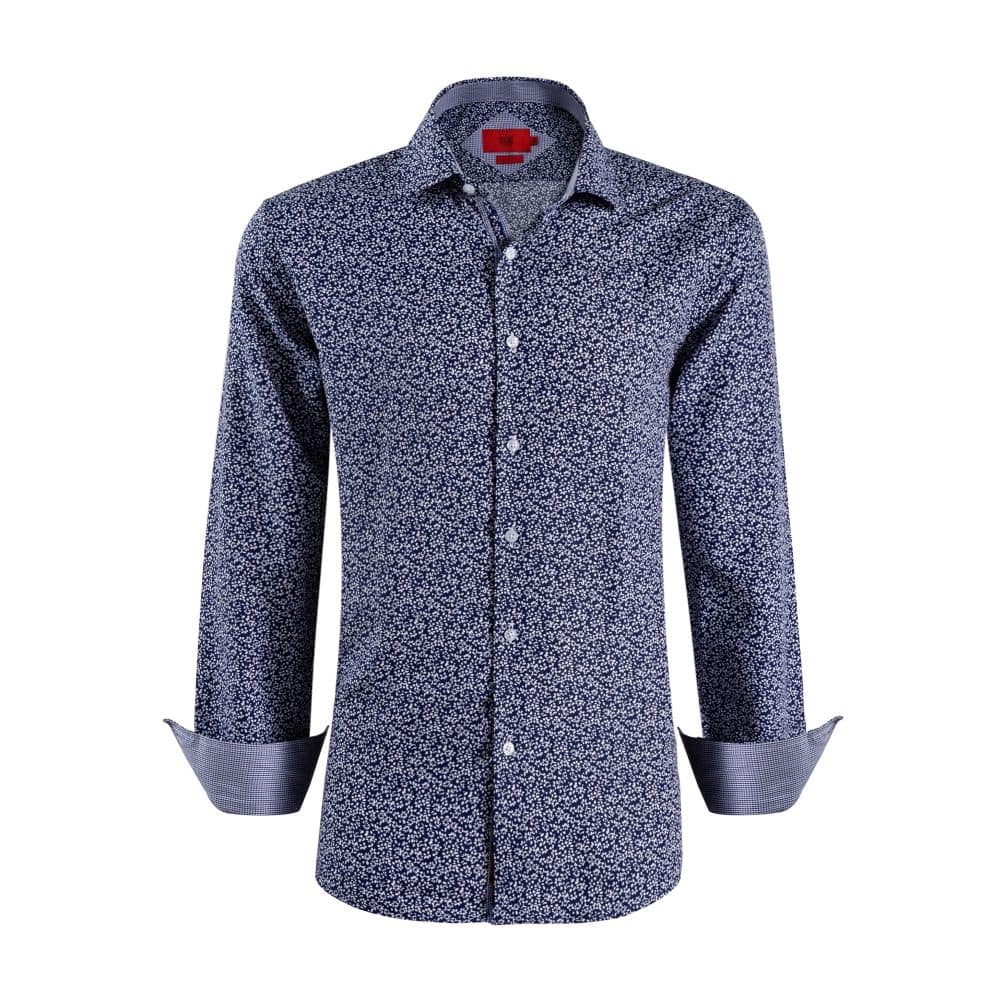 Elie Balleh Boys' Slim Fit Floral Printed Button-Down Shirt