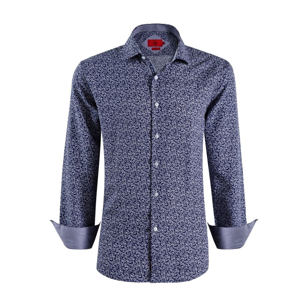 Elie Balleh Boys' Slim Fit Floral Printed Button-Down Shirt