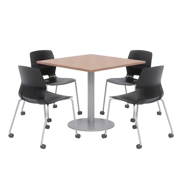 Shop Olio Designs Square Dining Table Set Lola Caster Chairs