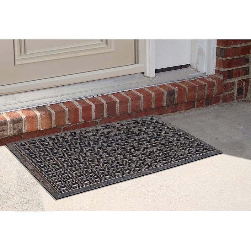 A1HC First Impression Estate 24 In. X 36 In. Rubber Stud Doormat with Copper Finish
