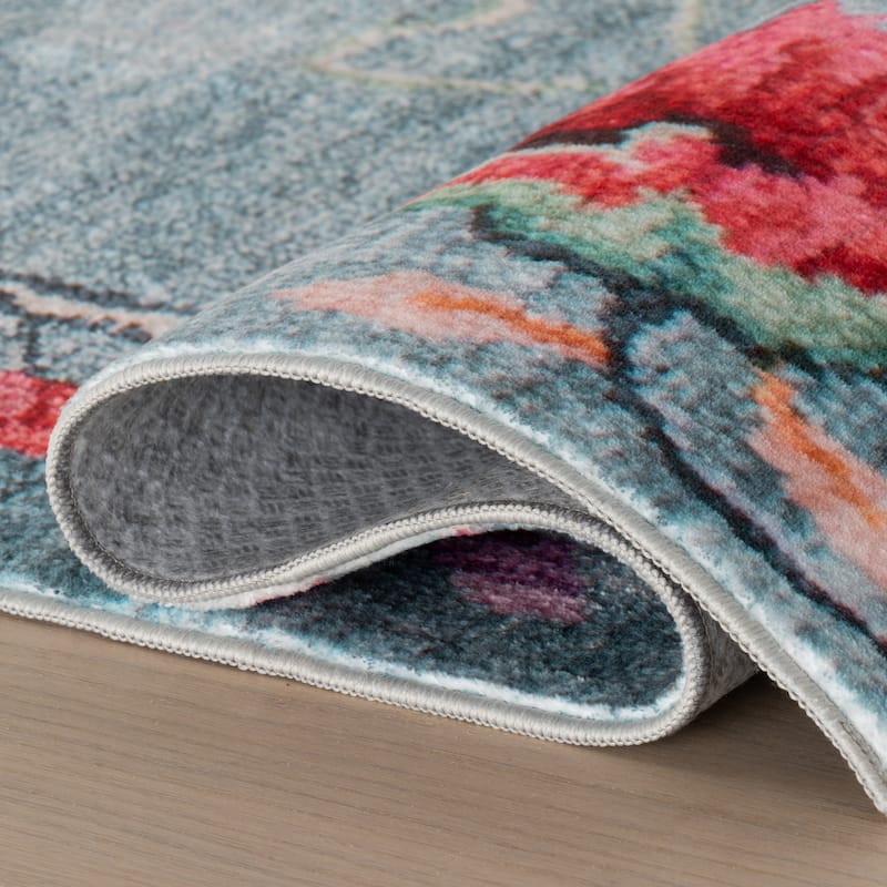 Nuloom Liorena Traditional Floral Washable Rug