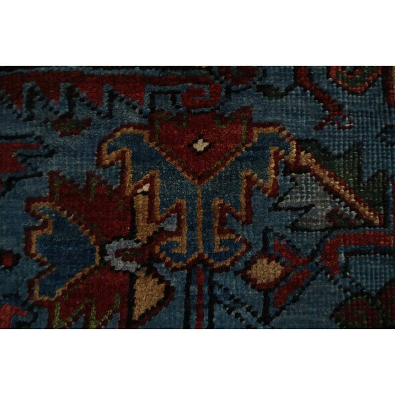 Hand Knotted Oriental 100% Wool Carpet Traditional Medallion Red Heriz (serapi) Area Rug - 11' 8'' X 9' 0''