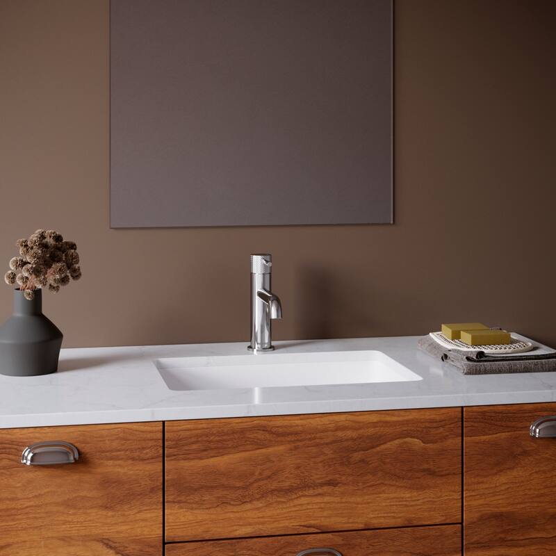 Karran Tryst KBF460 Single-Handle Single Hole Basin Bathroom Faucet with Matching Pop-up Drain