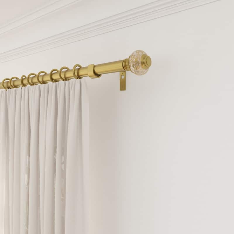 Acroma Luxury Spherical Gold Curtain Rod - 48 to 84 inches