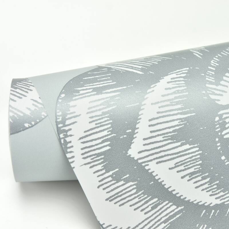 A-Street Prints Fanciful Silver Floral Wallpaper - N/A