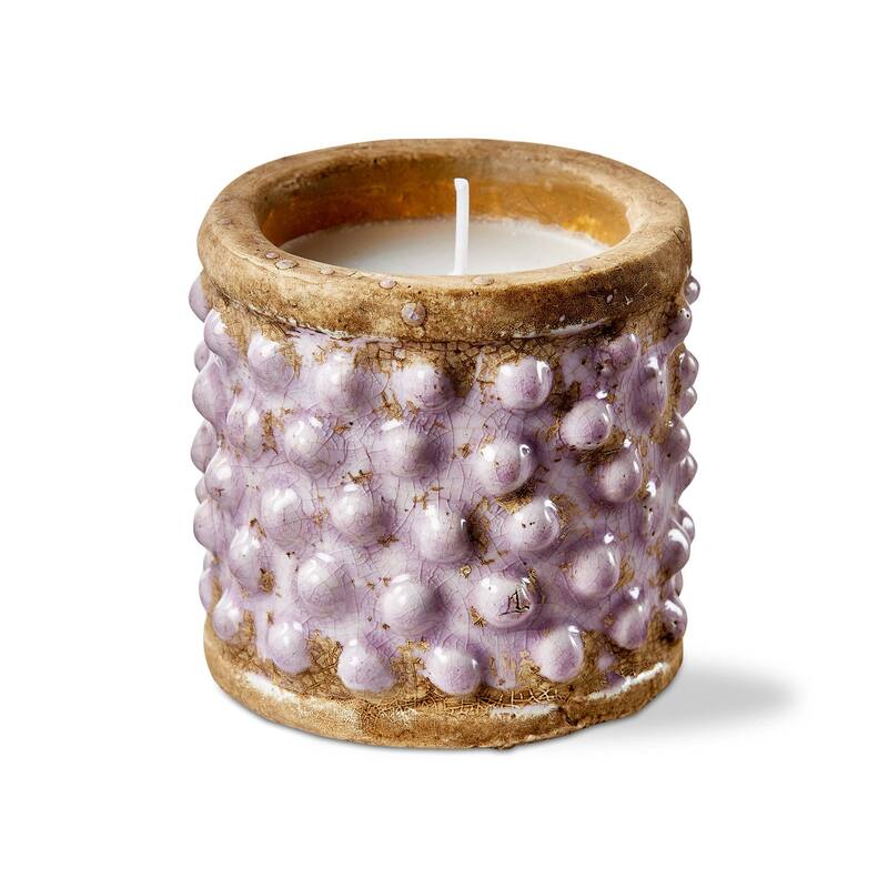 Hobnail Lavender Citronella Candle - 12hr Burn Time, Spring/Summer Jar Candle, 3.15" x 3.15" x 3.15"