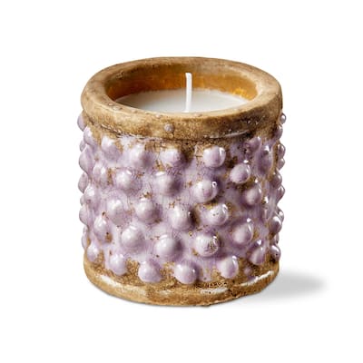 Hobnail Lavender Citronella Candle - 12hr Burn Time, Spring/Summer Jar Candle, 3.15" x 3.15" x 3.15"