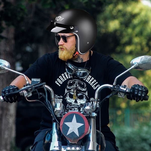 AHR RUN-O5 Retro 3/4 Open Face Motorcycle Helmet DOT Visor Scooter Cruiser XXL - Bed Bath & Beyond - 42901949 AHR RUN-O5 Retro 3/4 Open Face Motorcycle Helmet DOT Visor Scooter Cruiser XXL - Bed Bath & Beyond - 42901949