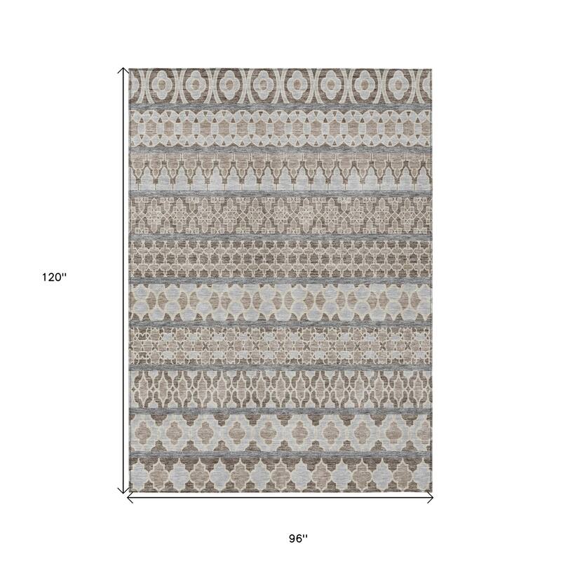 HomeRoots Quatrefoil Transitional Rectangle Outdoor Rug