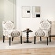 preview thumbnail 17 of 24, Gymax Armless Accent Chair w/ Rubber Wood Legs Modern Vanity Chair for