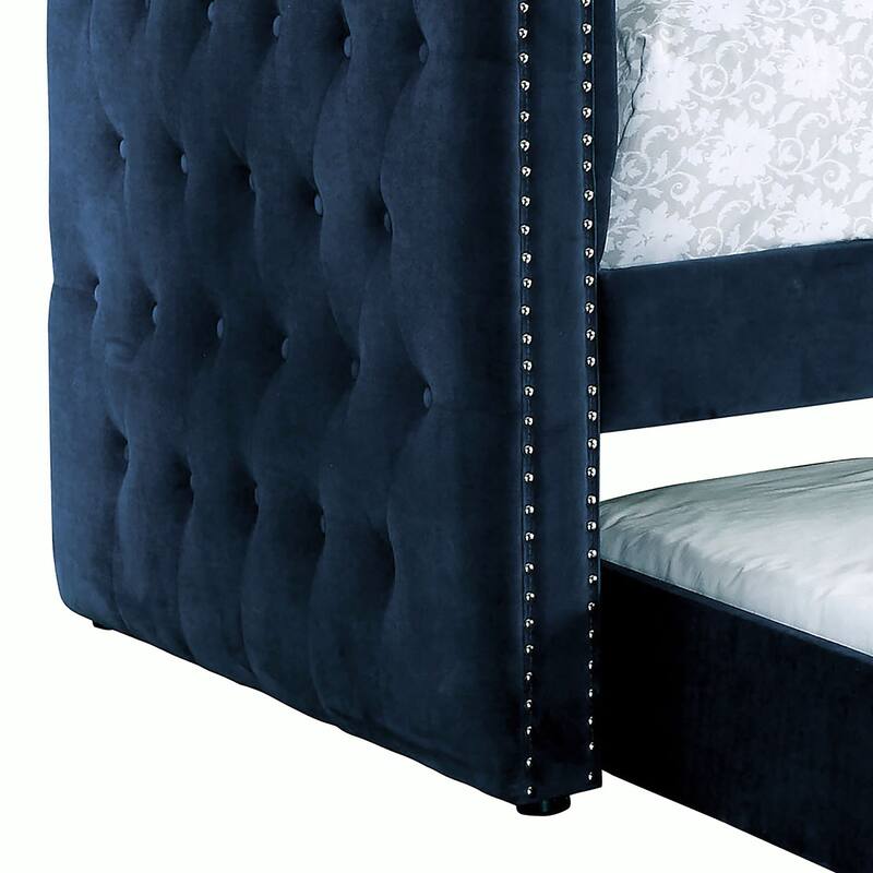 Furniture of America Ragen Twin-size Tufted Upholstered Daybed with Trundle and Nailhead Trim