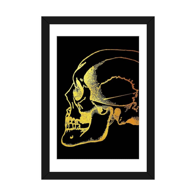 iCanvas "Skull Side" by Gab Fernando - Black - 32x24x1
