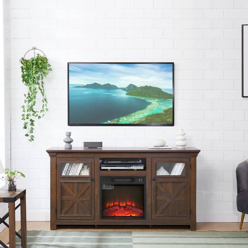 Entertainment Console with 18" fireplace insert