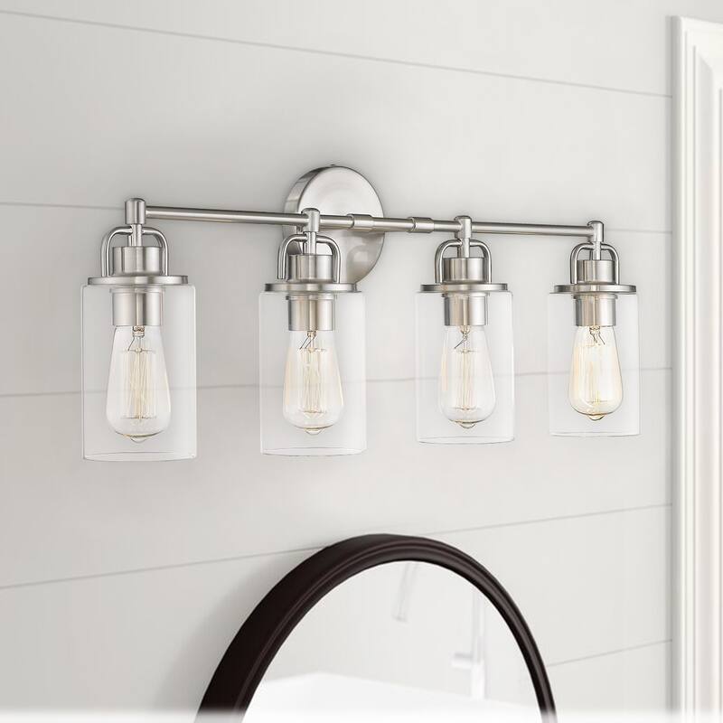 Bathroom Vanity Lights, Gold Bathroom Wall Light Fixtures with Clear