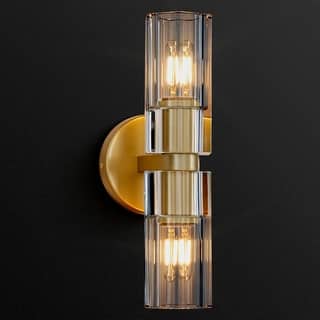 KAYLA Indoor Wall Sconces, Bathroom Vanity Light Fixtures Over Mirror, BedrooWall Light Wall Lamp for Stairway (2-Light)