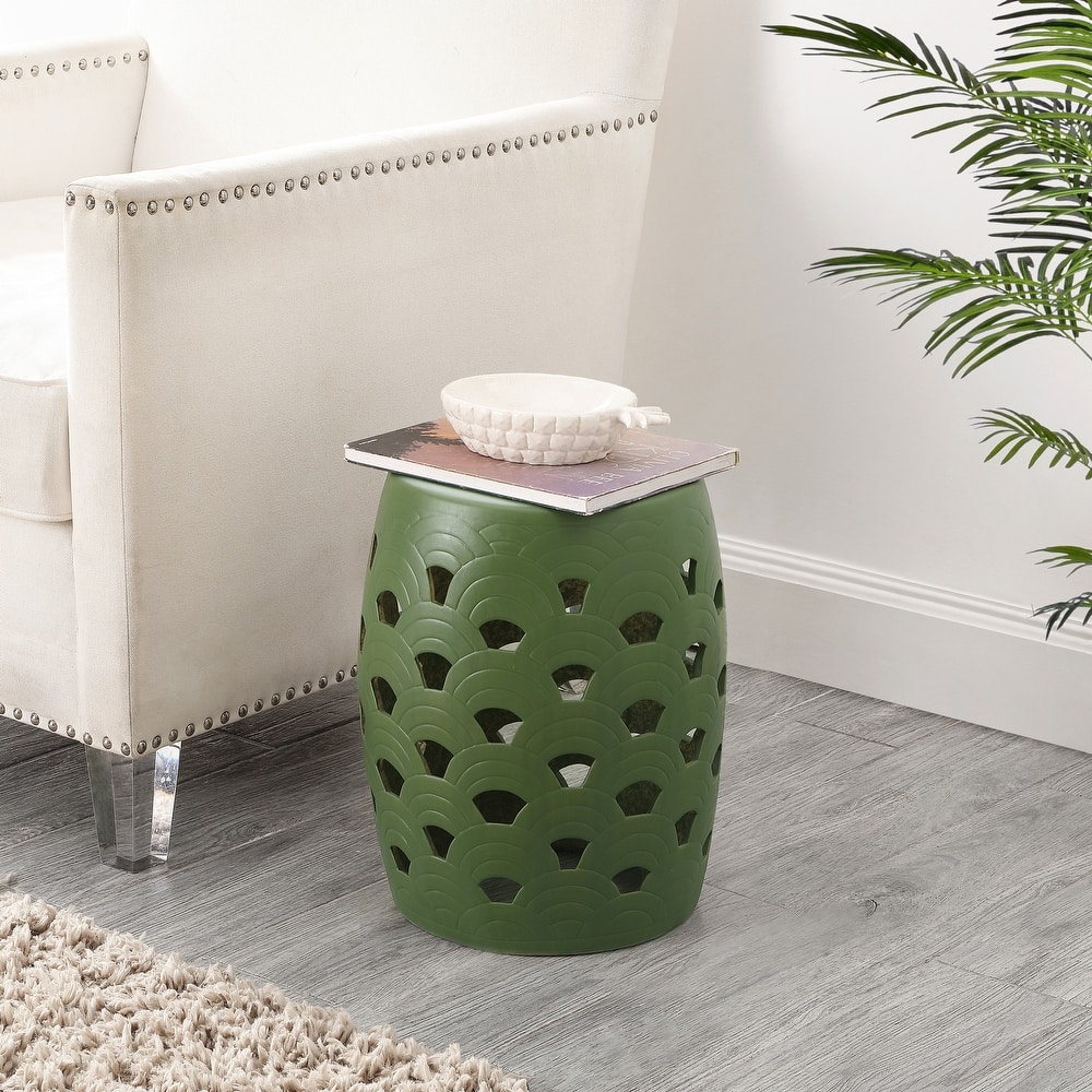 SAFAVIEH Felicia Ceramic Decorative Garden Stool (Fully Assembled)