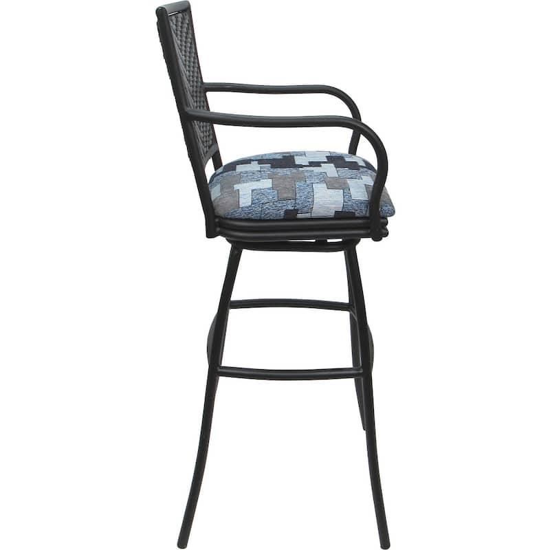 Outdoor Indoor Bar Stool Counter, Extra Tall - Erin with Arms