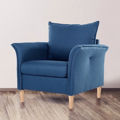 Modern Fabric Armchair Accent Chair Flared Arm Chair