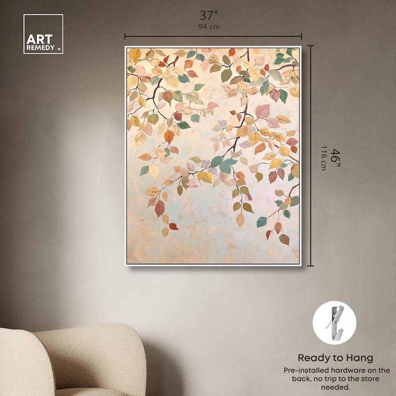 Leaf Swirl Canvas by Art Remedy