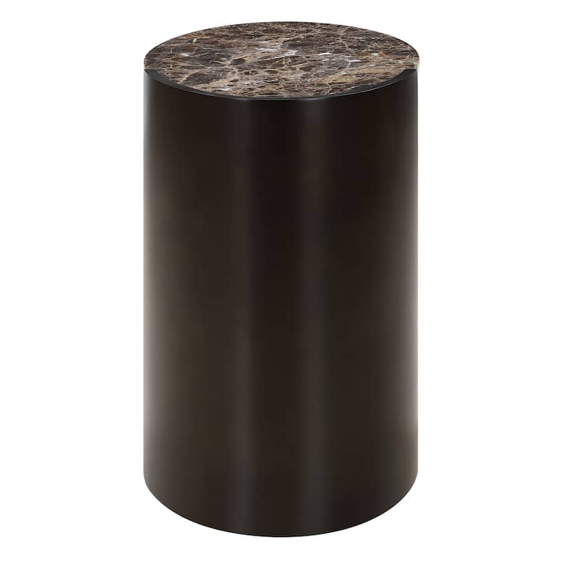 Sleek Round Top Side Table - 22" - Chocolate Brown