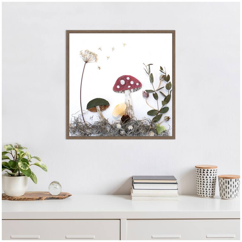 Kate and Laurel Mushroom No. 2 by Madeline Jeppesen Framed Canvas Wall Art Print