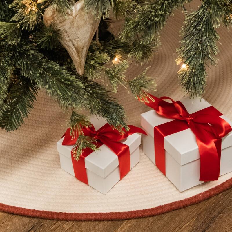 Cozy Wool Trimmed Christmas Holiday Tree Skirt On Sale Bed Bath & Beyond 36724758