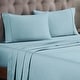 preview thumbnail 66 of 87, Superior Egyptian Cotton 300 Thread Count Solid Deep Pocket Sheet Set California King - Light Blue
