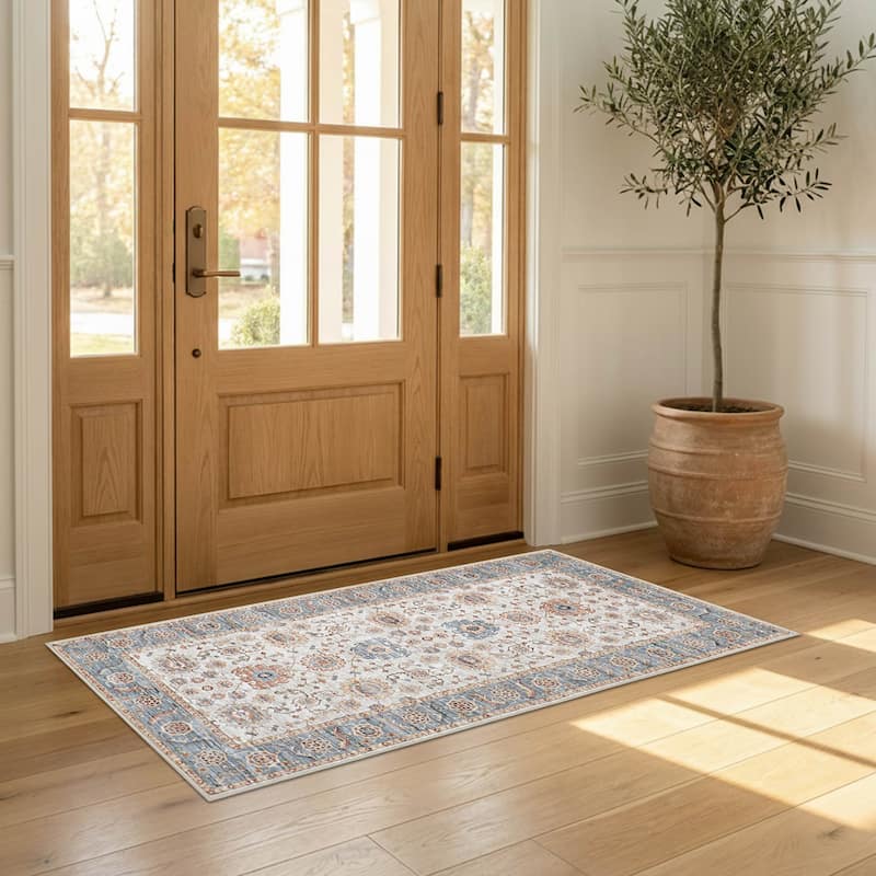 Wyatt & Ash Dream Mink Printed Chenille Rugs - Neutral - 3' x 5'