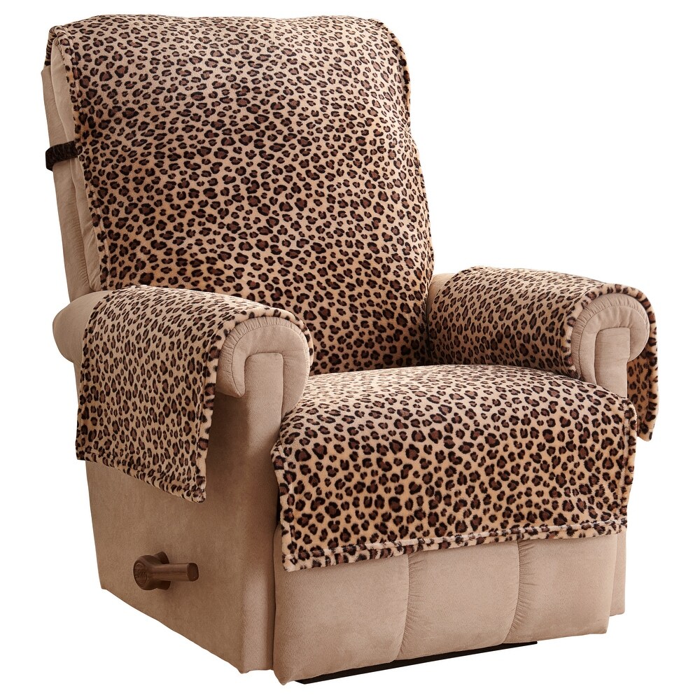 XX BROWN RECLINER COVER STRETCHES FOR A TIGHT FIT-CHCKERBARD-NEW LOW PRICE ! 