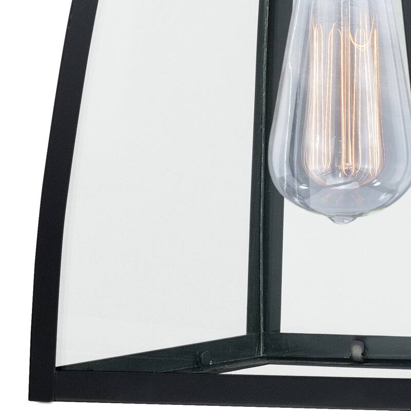 Granville 1 Light Bronze Outdoor Lantern Pendant Clear Glass - 8-in W x 13-in H x 8-in D