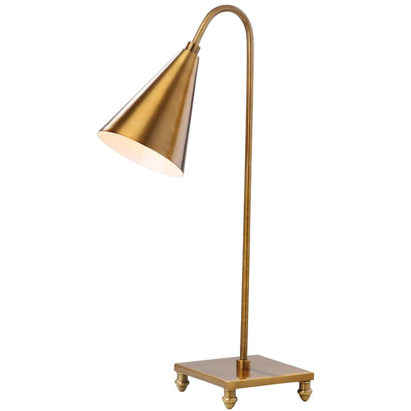 SAFAVIEH Lighting 20-inch Annetta Modern Gold Task Table Lamp - 11.5" x 5.25" x 20"