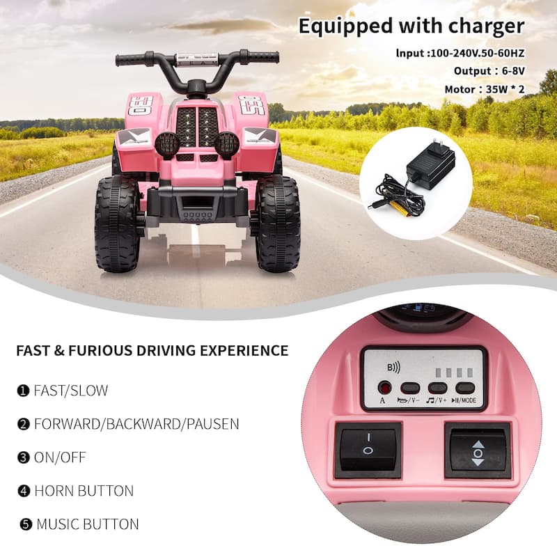 6V Kids Ride On Electric ATV