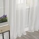 preview thumbnail 37 of 39, Aurora Home Textured Faux Linen Romantic Tie Top Curtain Panel Pair