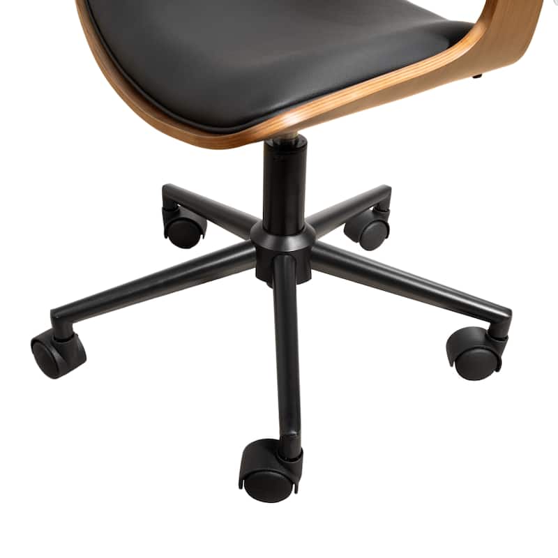 Art Leon Swivel and Height Adjustable Accent Desk Chair with Rolling