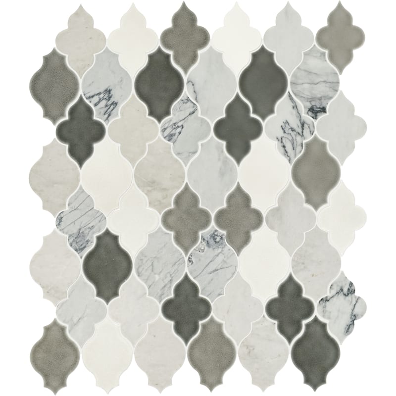 Daltile Raine Honed Natural Stone Arabesque Mosaic Tile (Set of 10) (7.38 SQFT Per Carton)