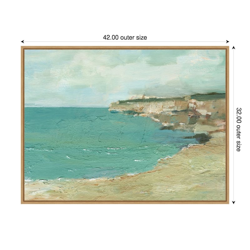 Amanti Art Sun Drenched Cliffs I by Ethan Harper Framed Canvas Wall Art Print - Sylvie Maple - 42x32
