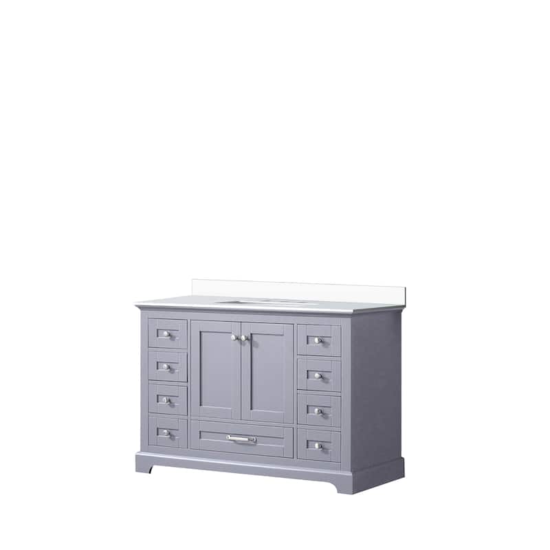 Dukes 48 in. W x 22 in. D Dark Grey Single Bath Vanity and White Quartz Top