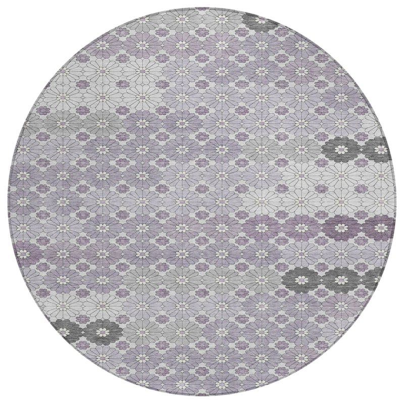 HomeRoots Floral Modern Rectangle Outdoor Rug