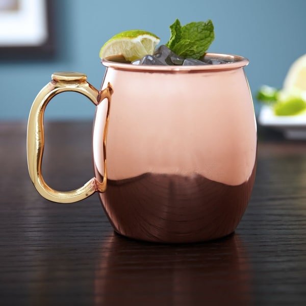 Copper-Plated 20 Ounce Moscow Mule Drinking Mug Set of 2