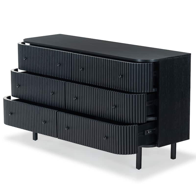 SAFAVIEH Couture Shelbie 6-Drawer Reeded Dresser