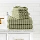 preview thumbnail 12 of 17, Modern Threads Wavy Luxury Spa 6-pc. Quick-dry Towel Set Sage