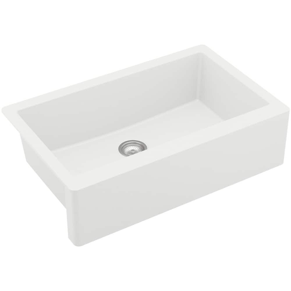 Karran USA QA-740 Farmhouse/Apron-Front Quartz/Granite 34" Single Bowl