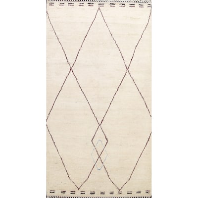 Vegetable Dye Oriental Moroccan Berber Area Rug Wool Hand-knotted - 5'9" x 9'5"