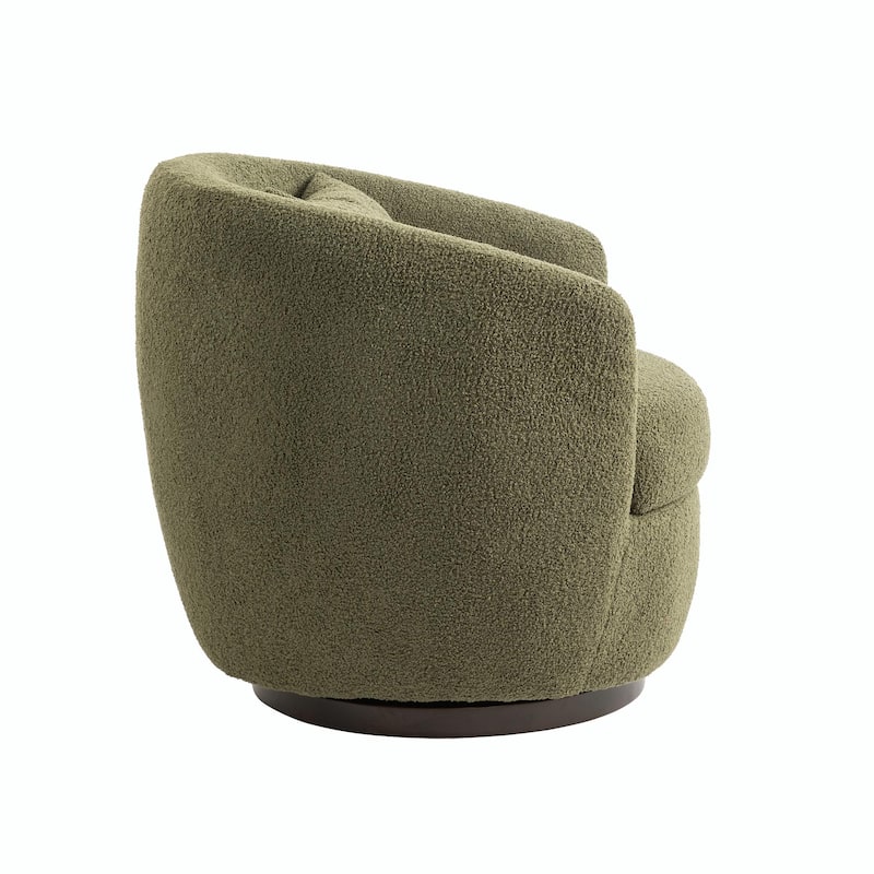 Modern Swivel Barrel Armchair with Storage