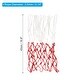 preview thumbnail 2 of 5, 2Pcs 16.9" PP Basketball Hoop Net Replacement Outdoor, White Red 3.5mm