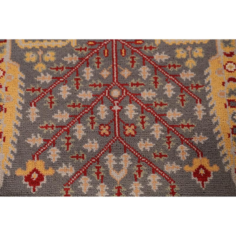 Gray Heriz Serapi Indian Runner Rug Hand-Knotted Wool Carpet - 2'6" x 7'10"