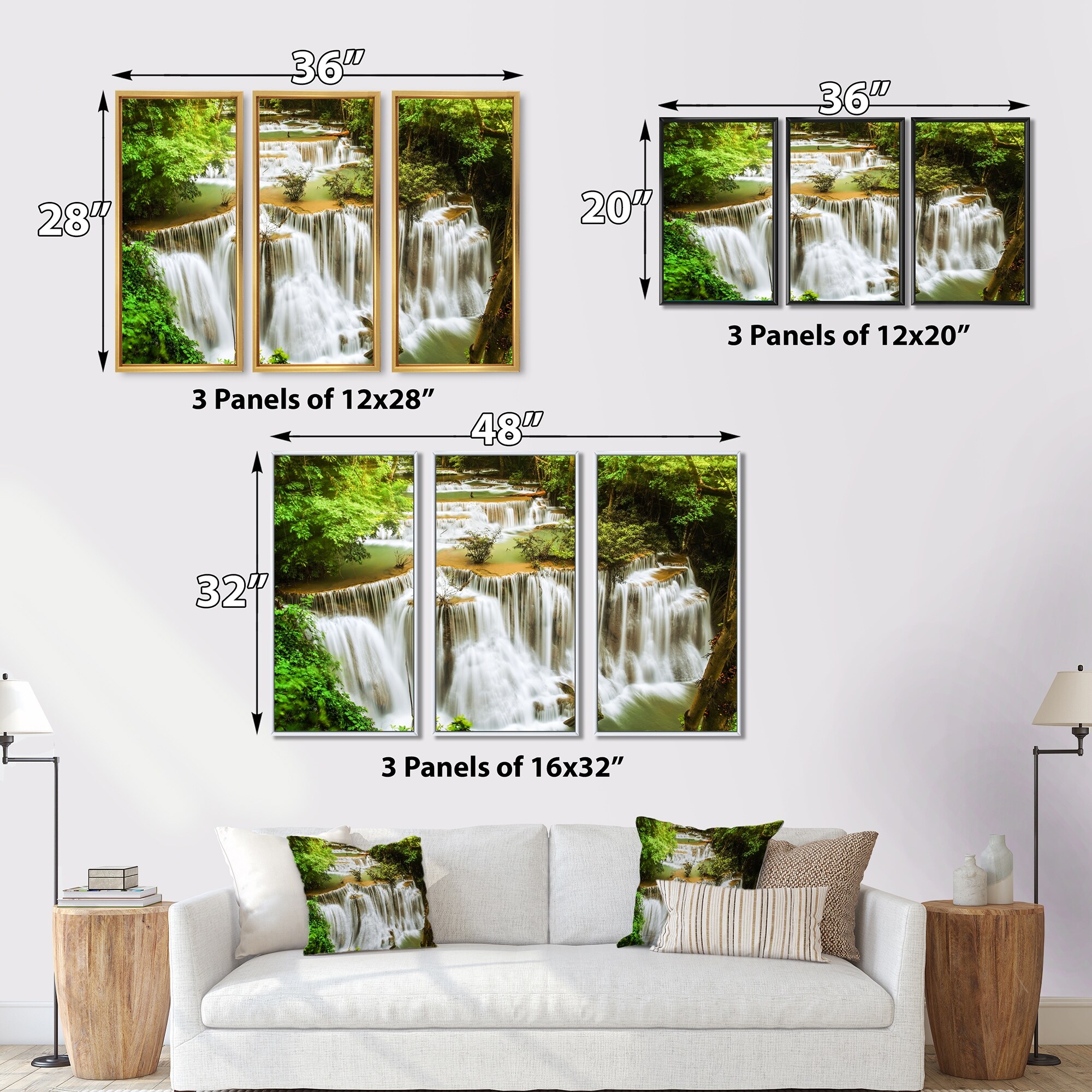 Designart 'Level 6 of Huaimaekamin Waterfall' Landscape Wall Tapestry - Bed  Bath & Beyond - 20922435