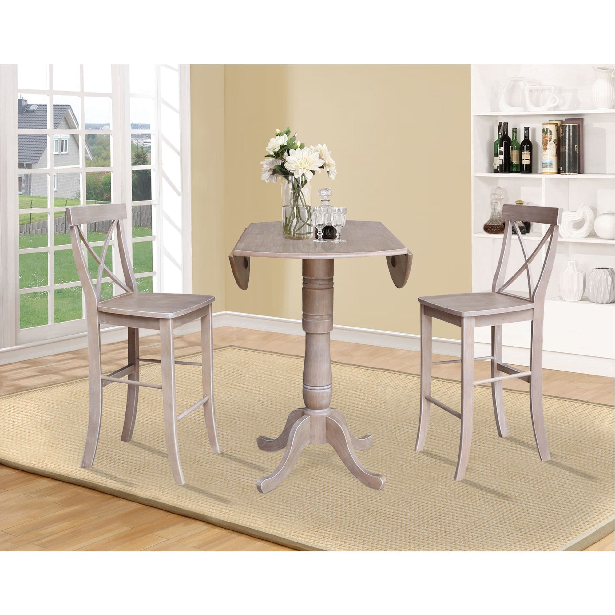 Bar height best sale drop leaf table