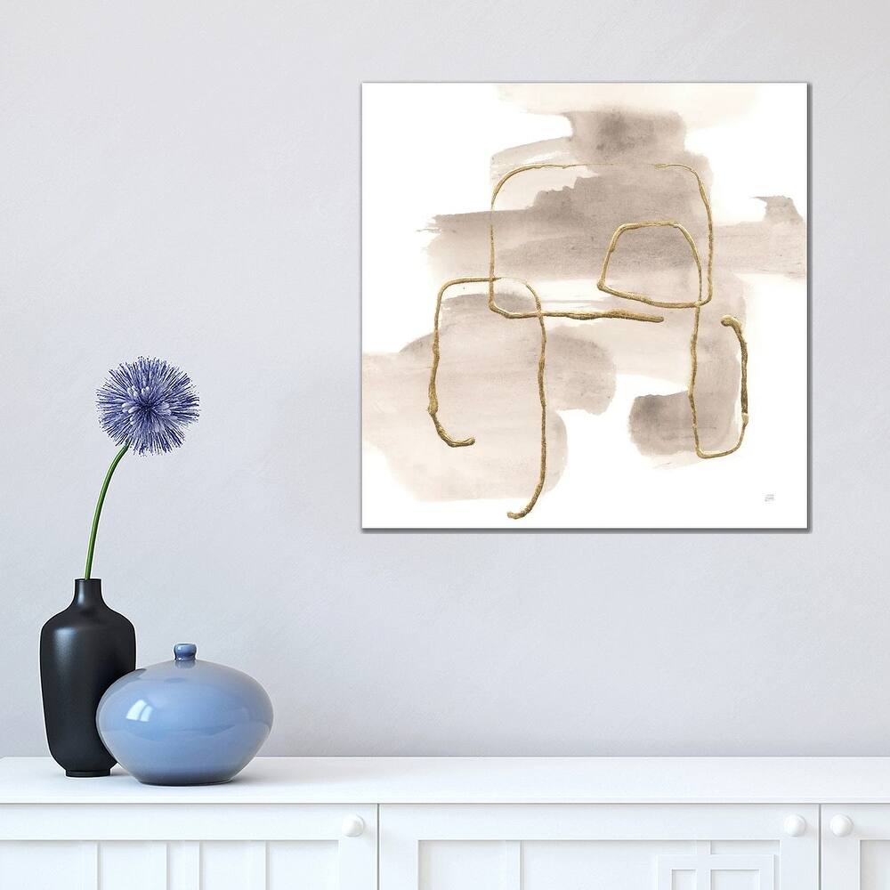 iCanvas "Warm Gray Gold II" by Chris Paschke Canvas Print